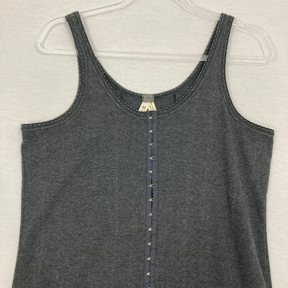 We the Free Dark Gray Drop Needle Rib Venice Tunic Dress Medium - Picture 4 of 12